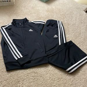 Adidas black track suit